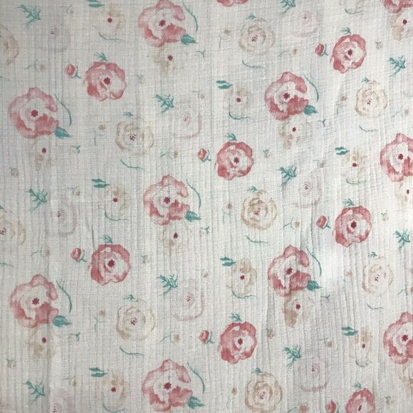 Aden + Anais Pink Floral Flowers Muslin Swaddle Baby Blanket Cotton - Picture 1 of 4